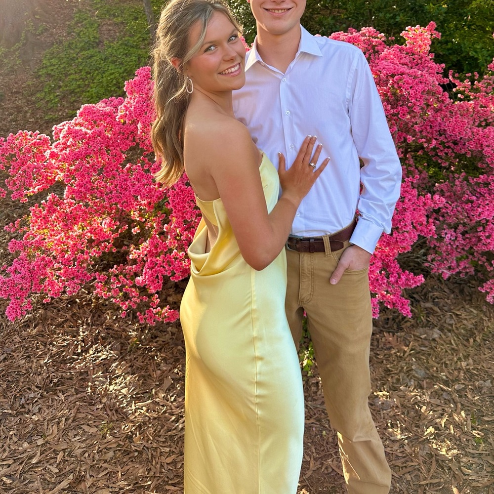 Babyboo Fashion Rheanna Maxi Dress - Lemon Yellow Formal Dress